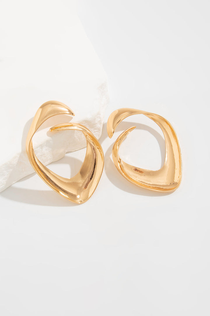 Metal Geometric Twisted Earrings
