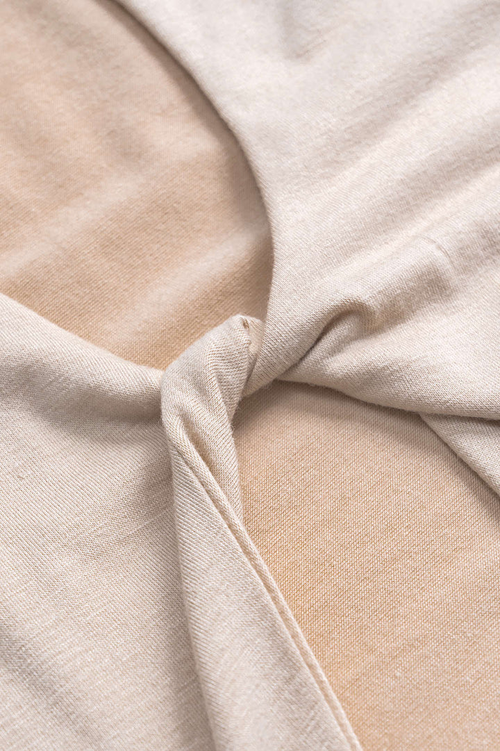 Ruched Cut Out Twist Knot Tank Top