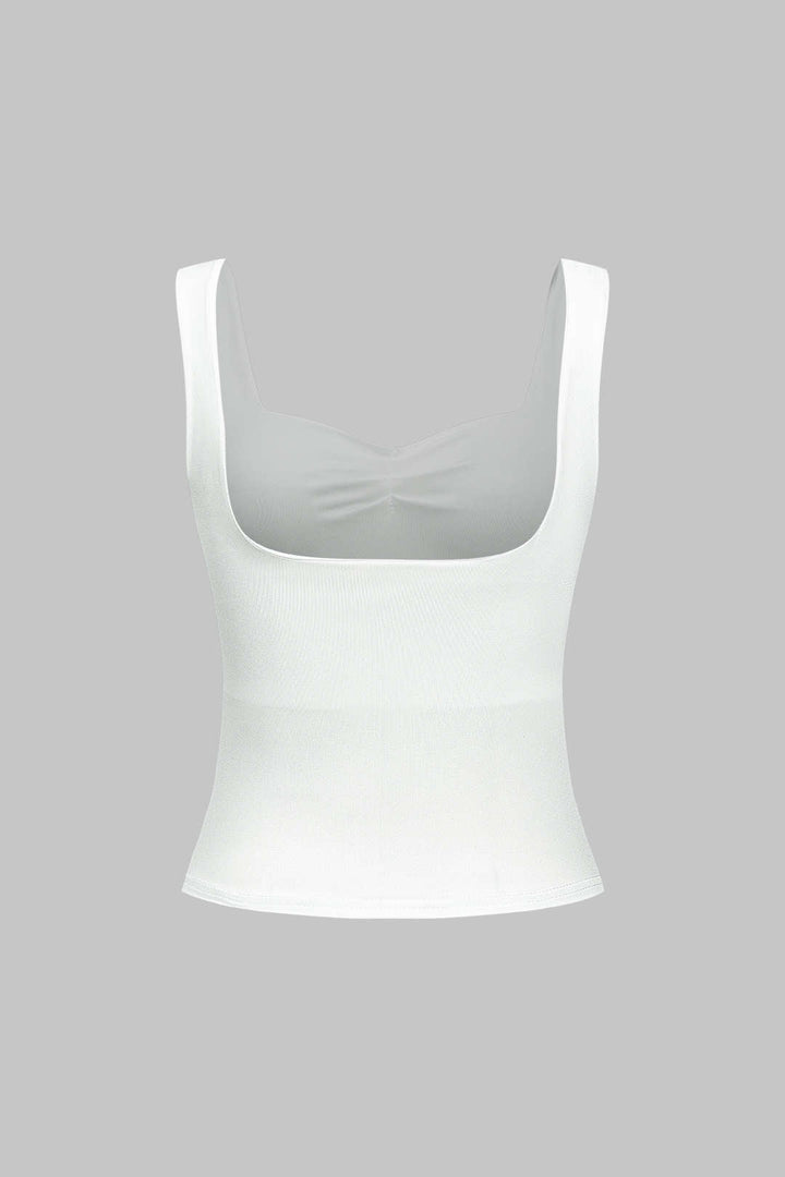 Solid Backless Tank Top