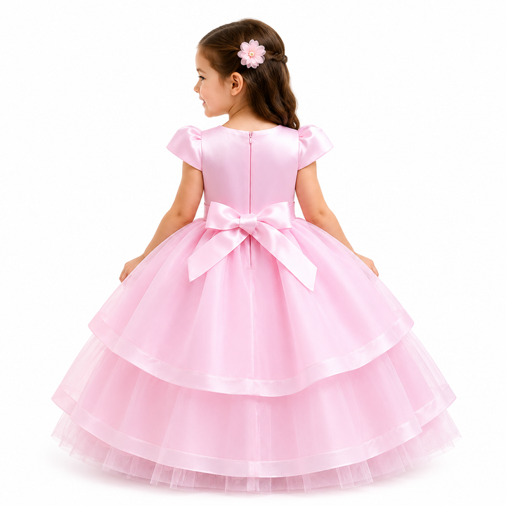 Princess Layered Ball Gown for Girls - Royal