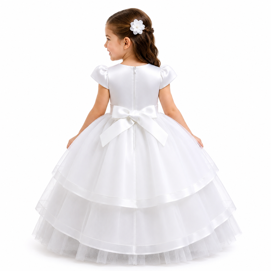 Princess Layered Ball Gown for Girls - Royal