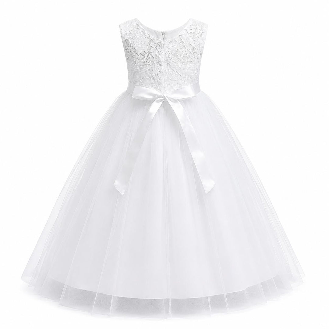 Elegant Lace Princess Dress - Girls