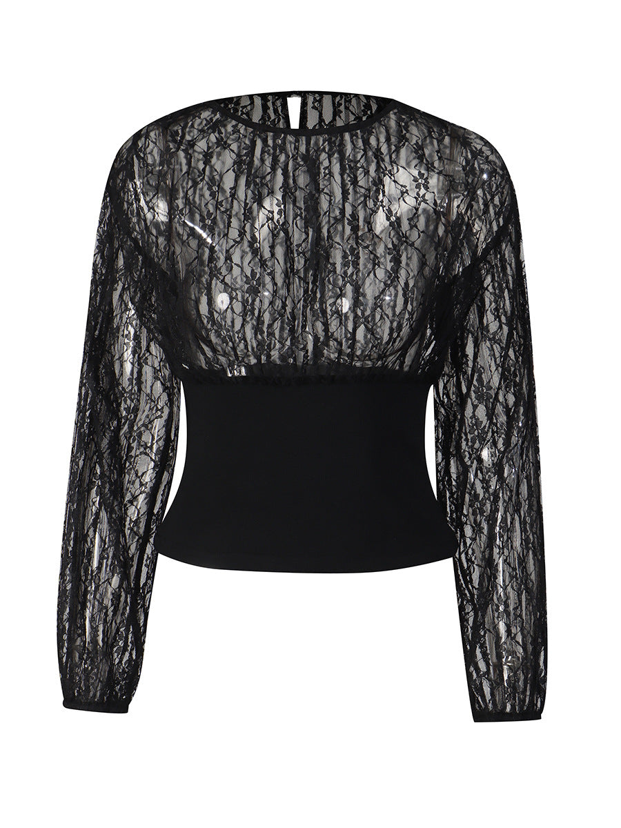 Black Sheer Lace Corset Top – ÉVORA