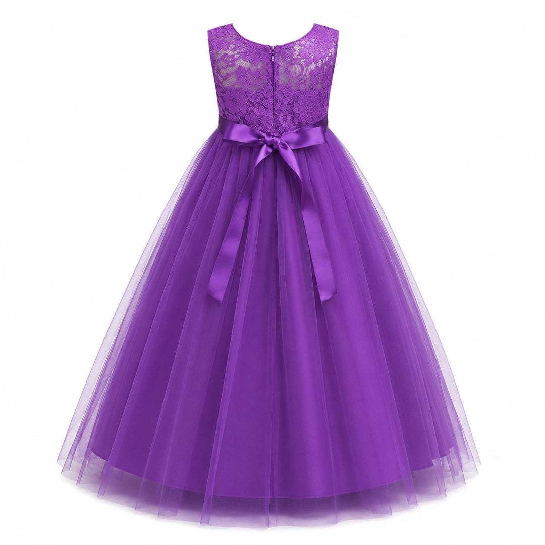 Elegant Lace Princess Dress - Girls