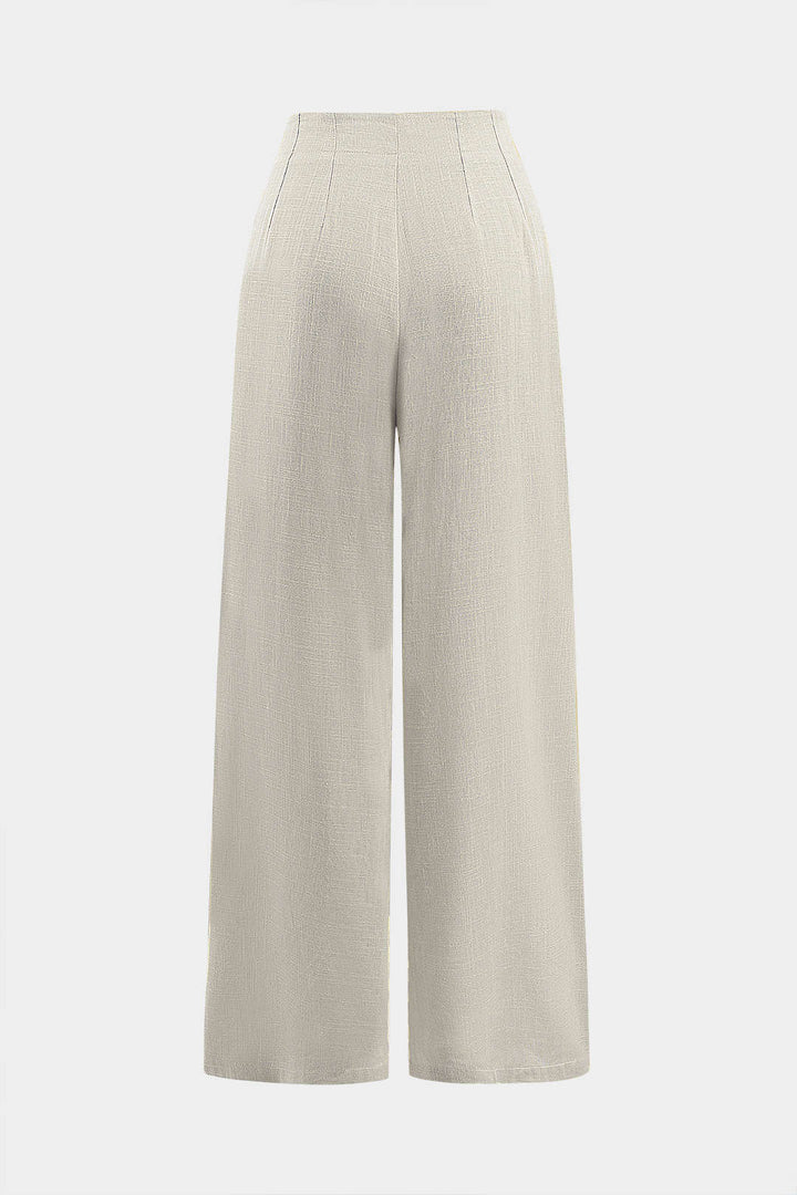 Solid Wide Leg Trousers