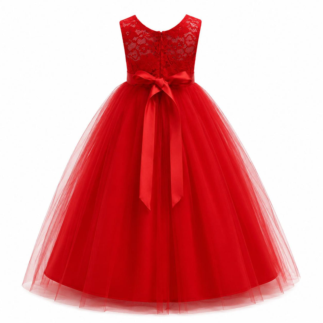 Elegant Lace Princess Dress - Girls