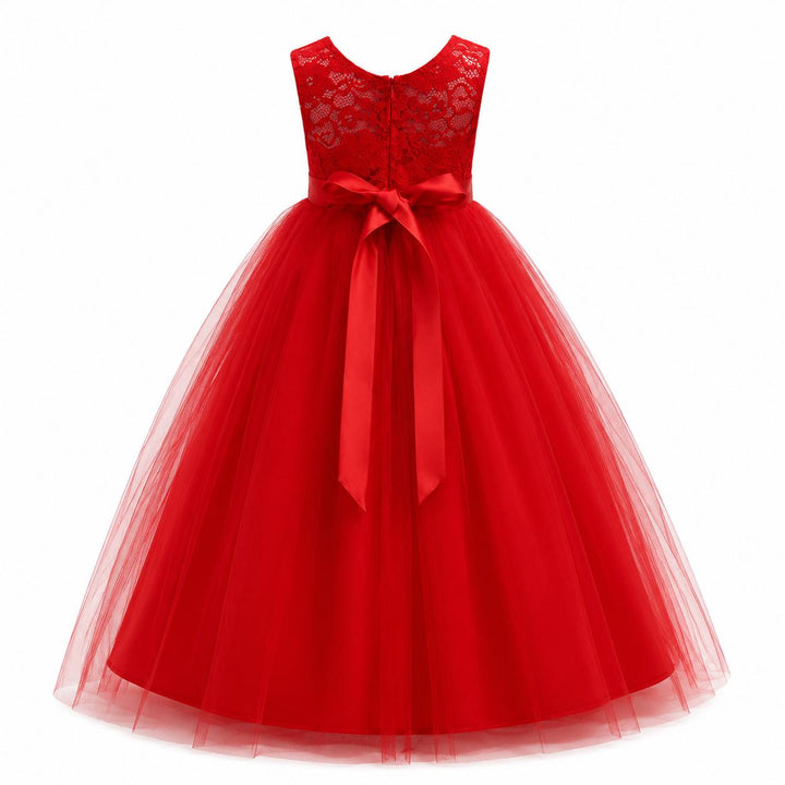 Elegant Lace Princess Dress - Girls
