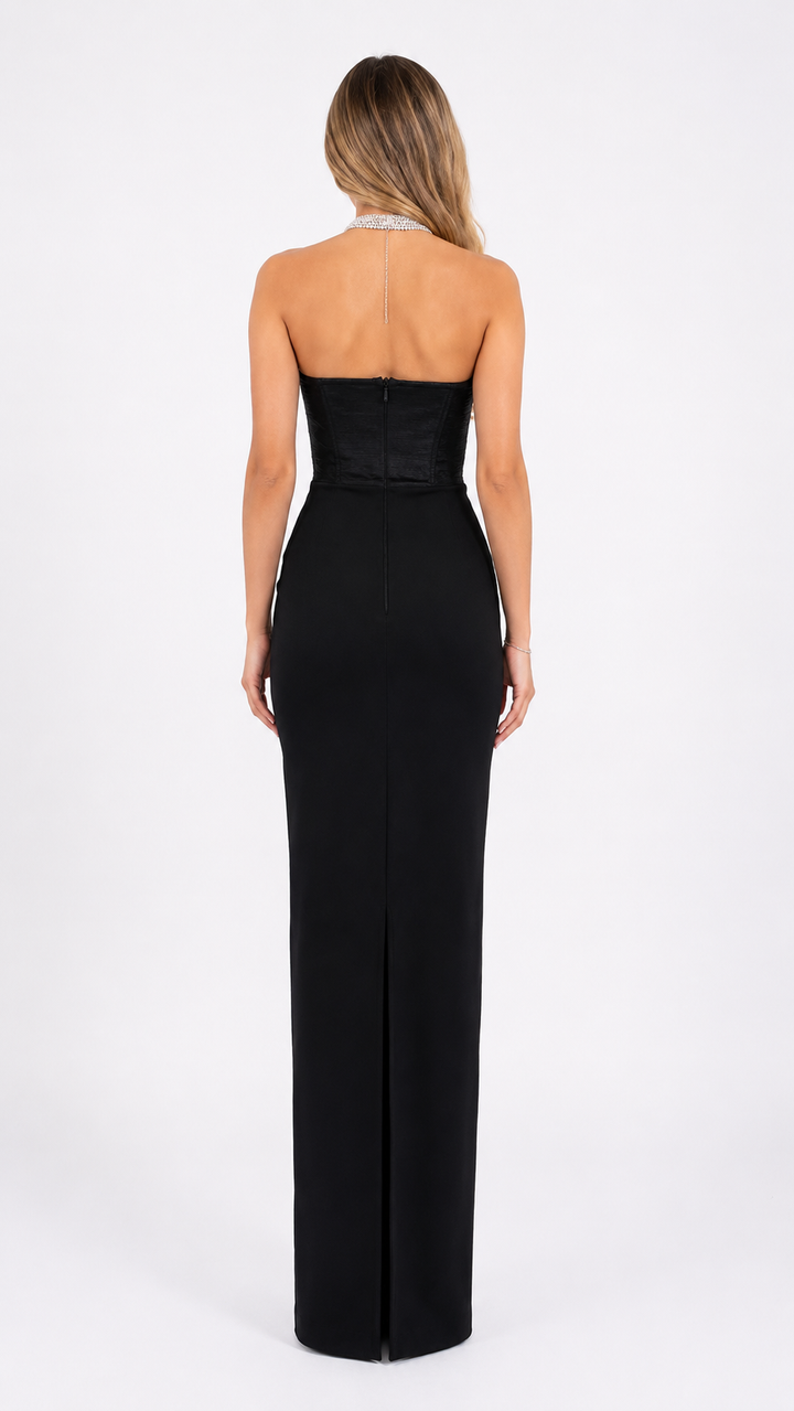 Crystal Tassel Evening Dress - Luxe