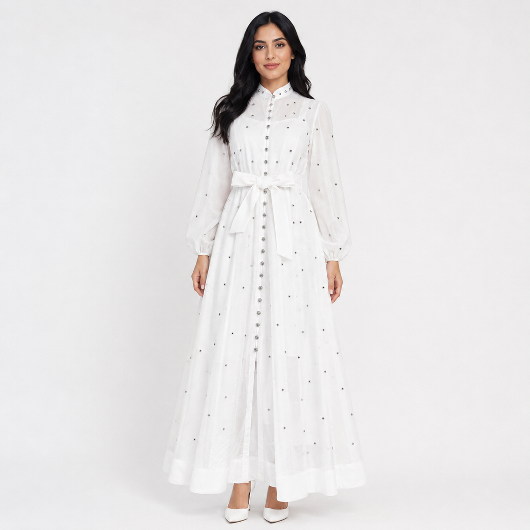 Pearl Embellished Maxi Dress - Midnight