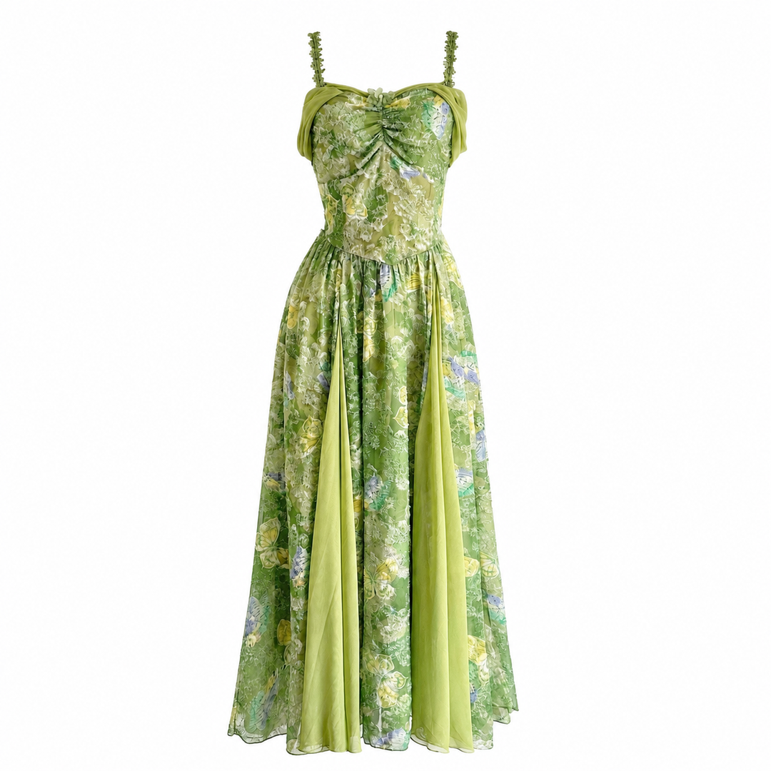 Floral Chiffon Maxi Dress - Meadow
