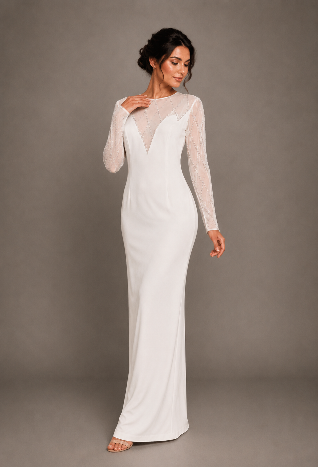 Crystal Embellished Maxi Dress - Serenity