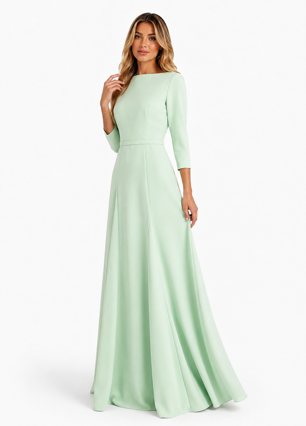 Mint Green A-Line Maxi Dress - Sage