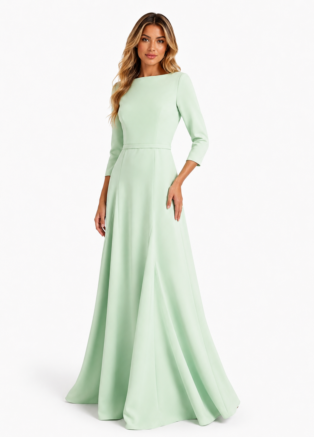 Mint Green A-Line Maxi Dress - Sage
