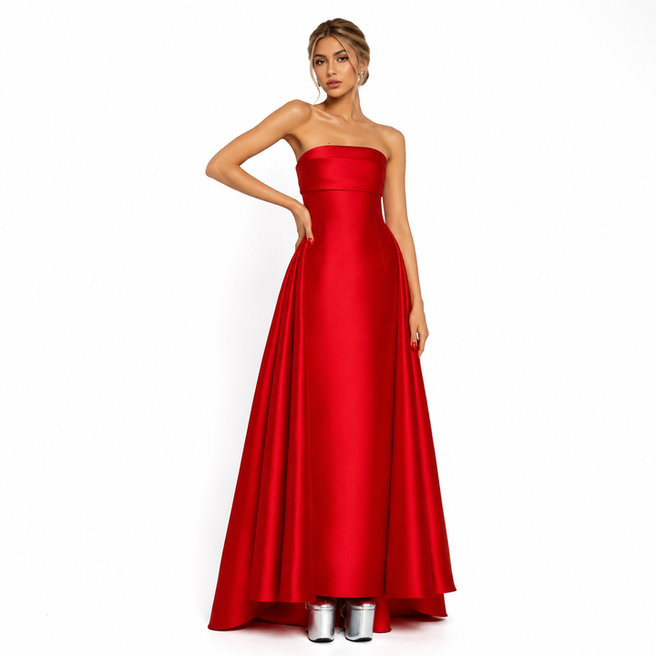 Strapless Satin Ball Gown – Amethyst
