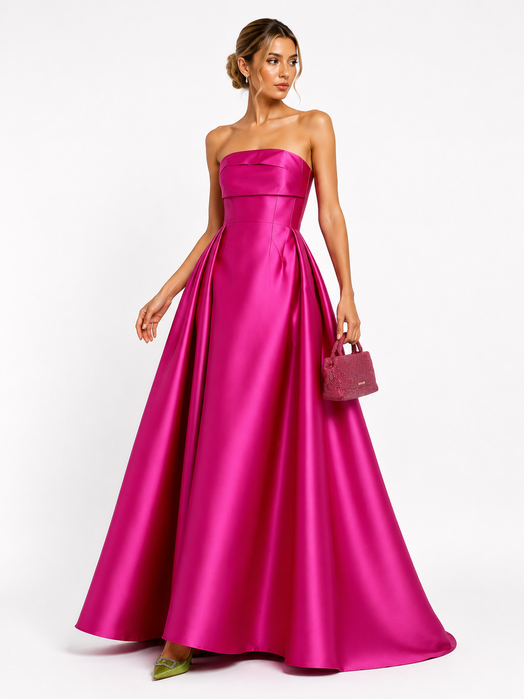 Strapless Satin Ball Gown – Amethyst