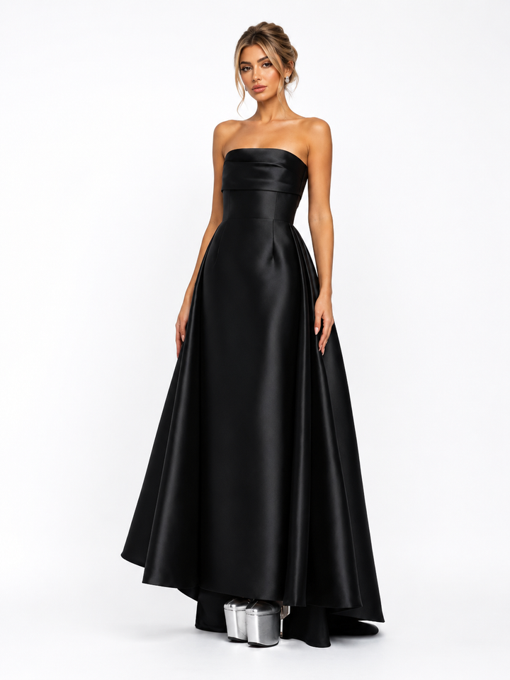 Strapless Satin Ball Gown – Amethyst