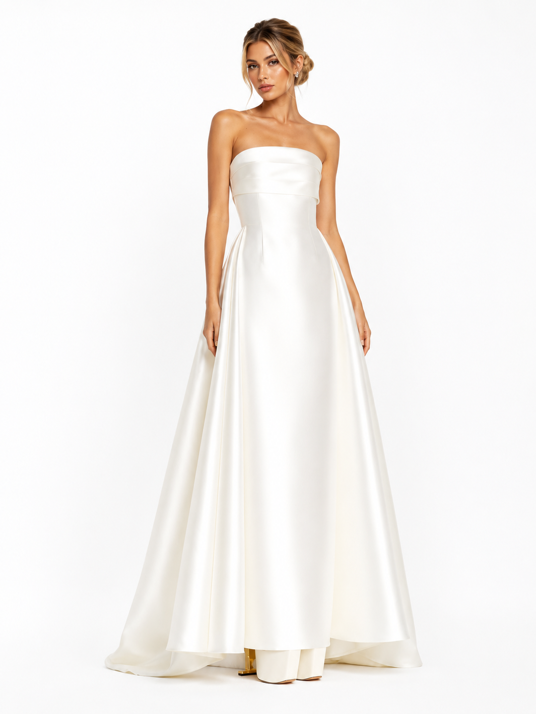 Strapless Satin Ball Gown – Amethyst