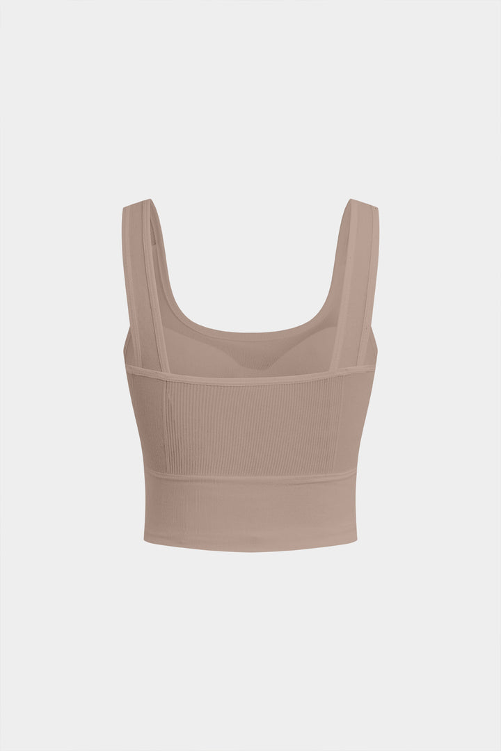 Solid Textured Backless Tank Top