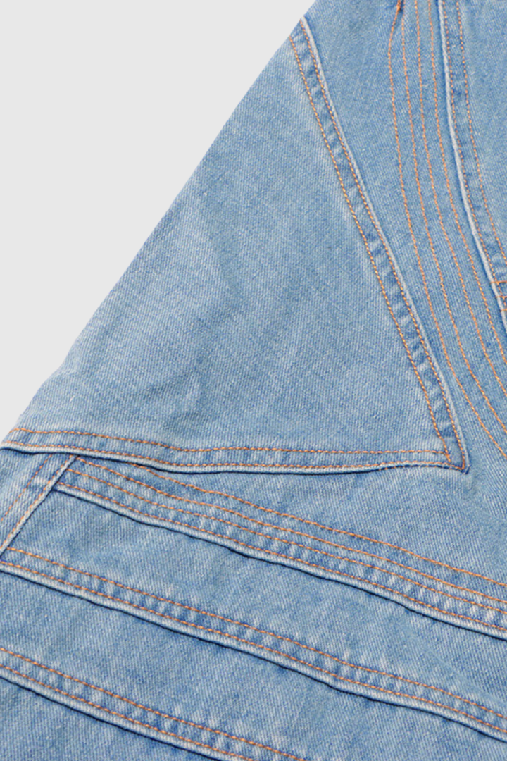 Acton Stripe Deconstruct Wide Jeans