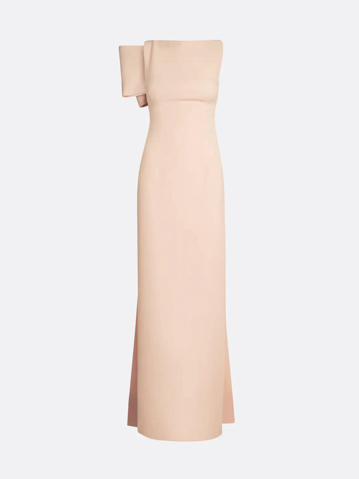 sleeveless column gown with bateau neckline – NUDELLA