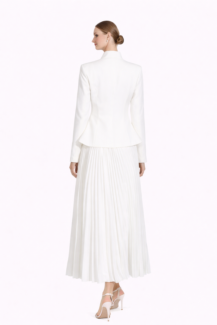 tailored jacket with pleated maxi skirt – GRACE