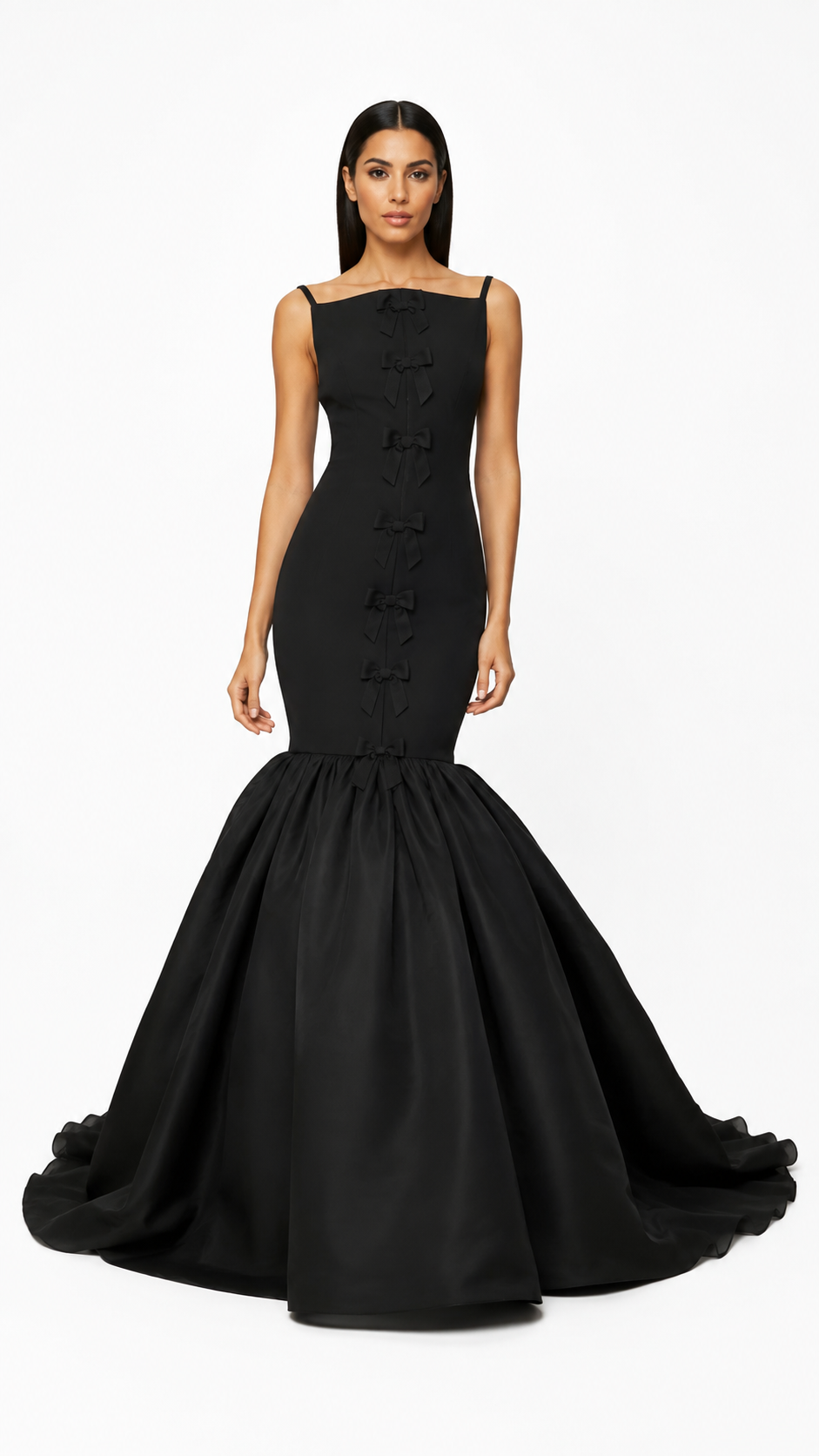Bow Detail Mermaid Maxi Dress – ZORA