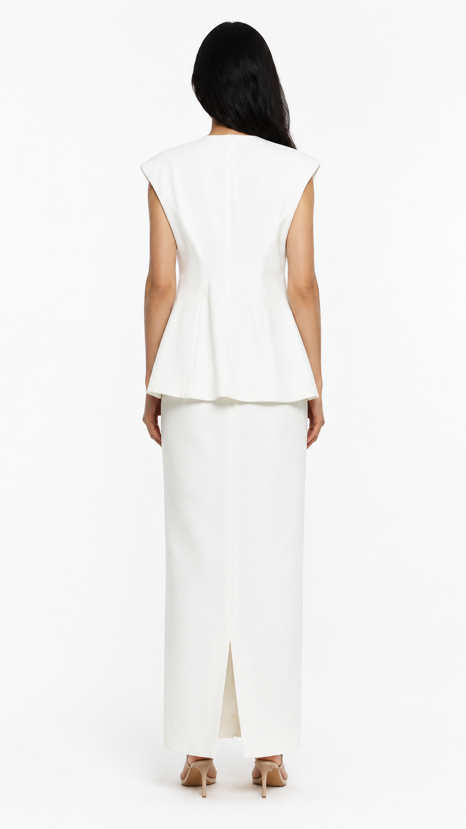 Ivory Crystal Embellished Two-Piece Evening Set – VIVIENNE