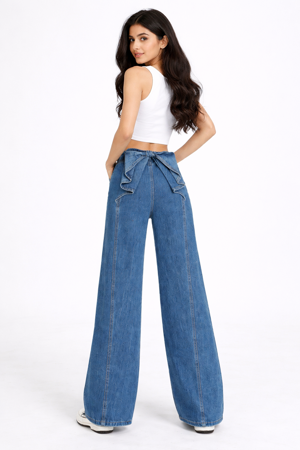 high-waist wide leg denim jeans – AURORA