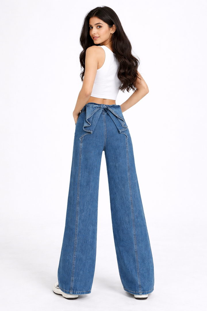 high-waist wide leg denim jeans – AURORA