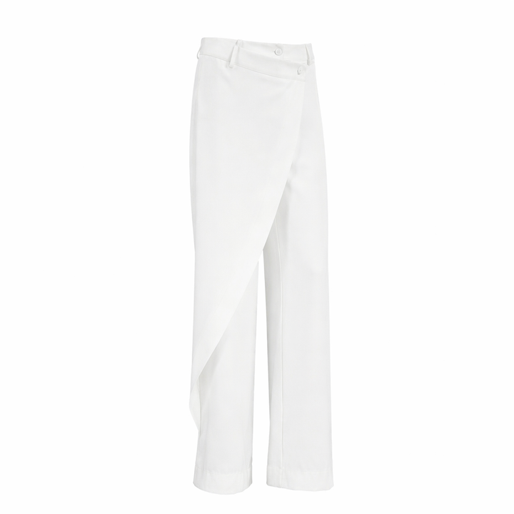 High-waist wrap-detail wide-leg pants – ALBA