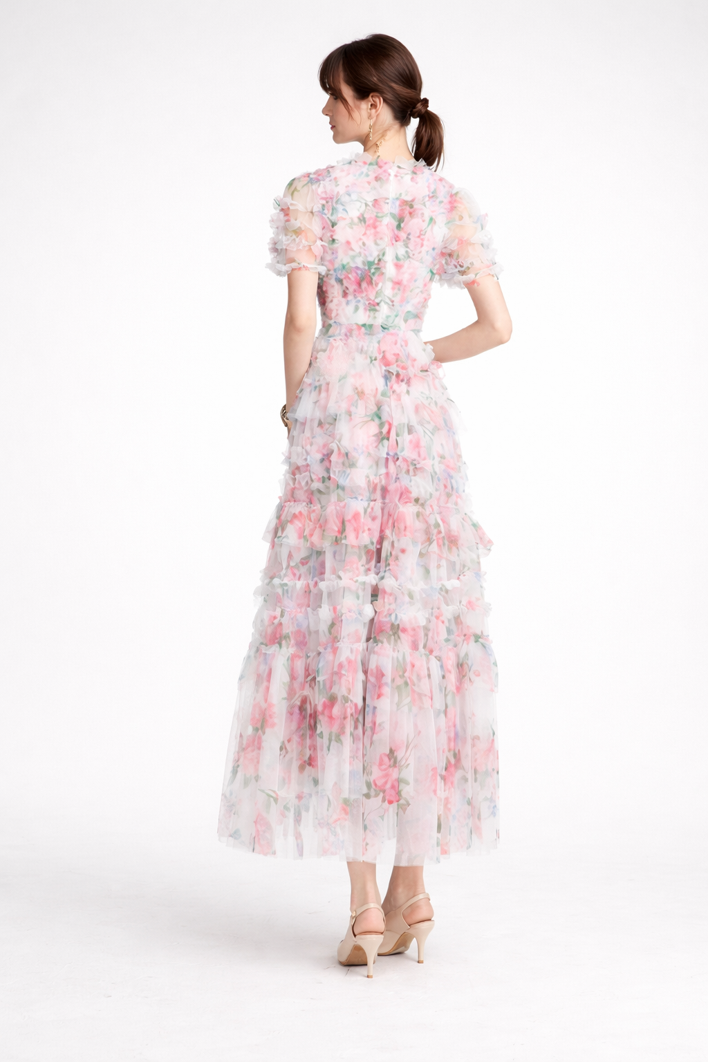Floral ruffled tiered maxi dress – ROSÉLYN