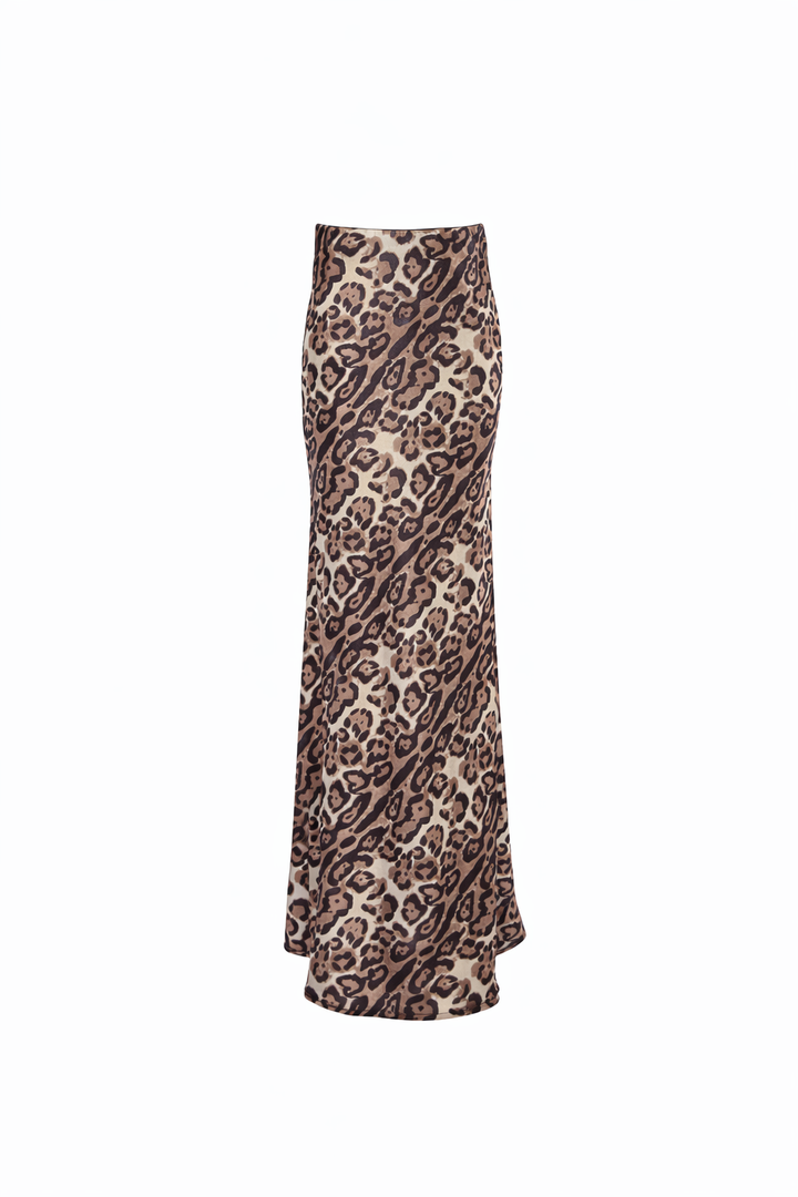 leopard print high-waist maxi skirt – SAVANNA