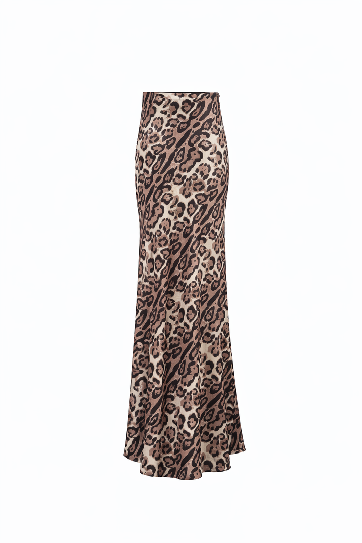 leopard print high-waist maxi skirt – SAVANNA