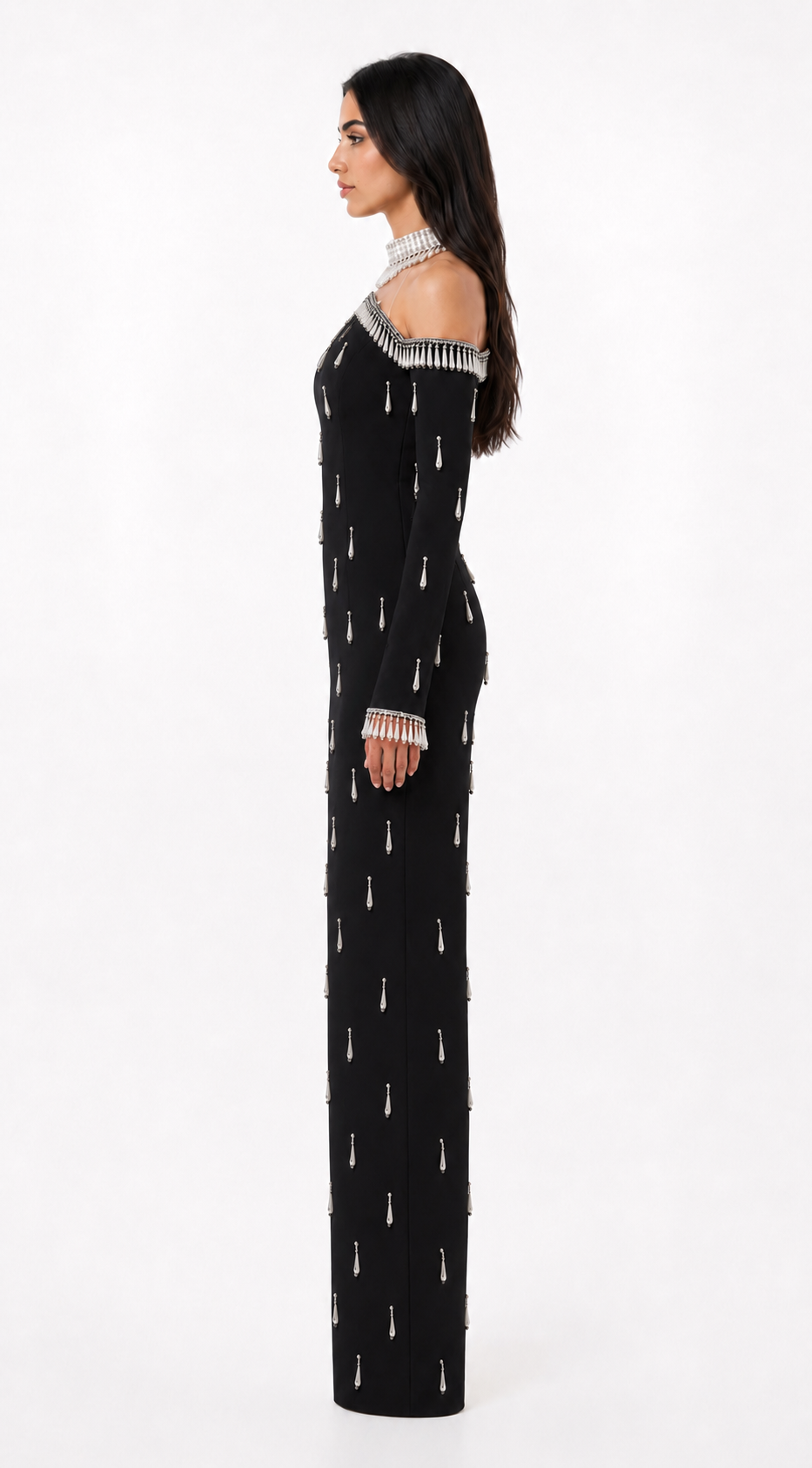 Pearl Off-Shoulder Column Dress - Vera