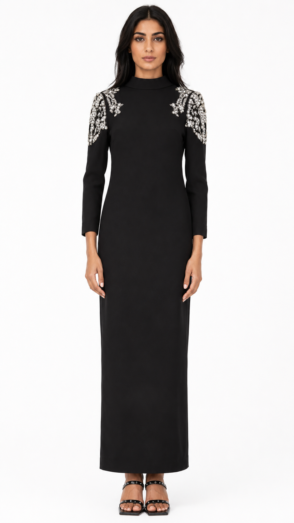 Embellished High-Neck Maxi Dress - Stella