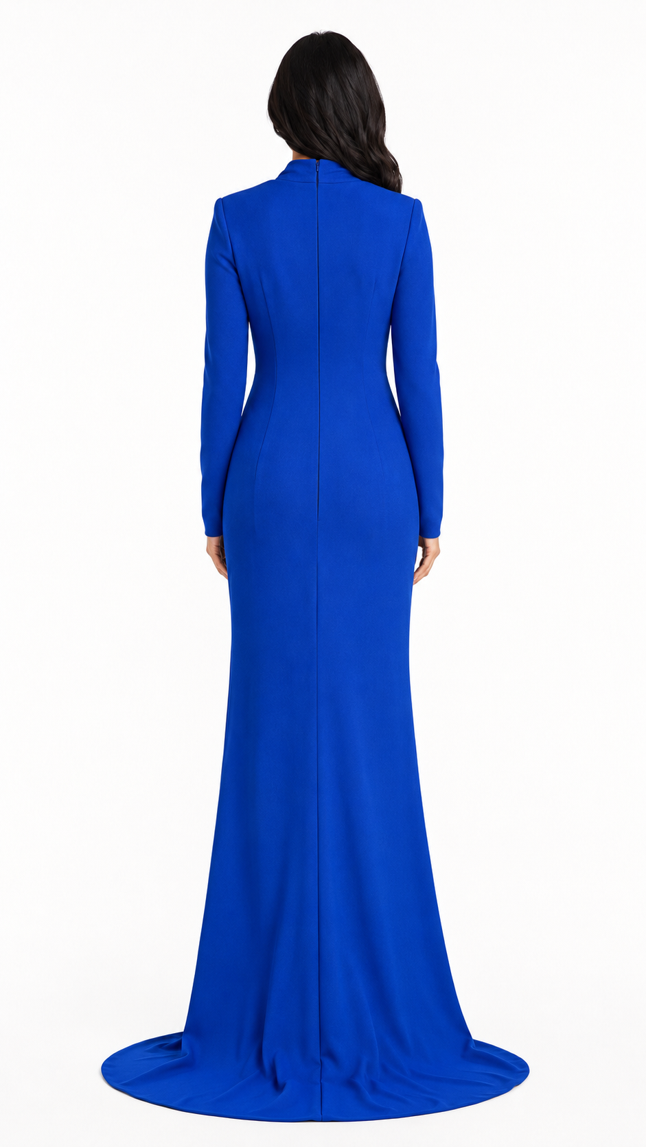 Royal Blue Draped Ruffle Evening Gown – Stella