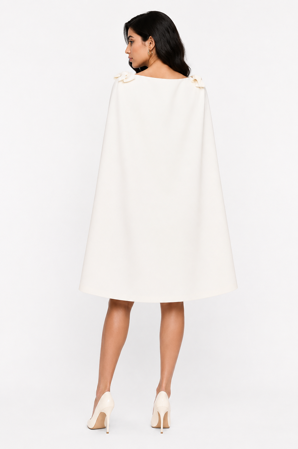 Bow-Shoulder Cape Mini Dress – AURELIA