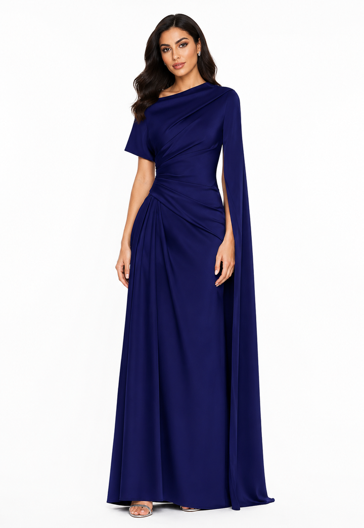 Draped One-Shoulder Maxi Dress – Navla