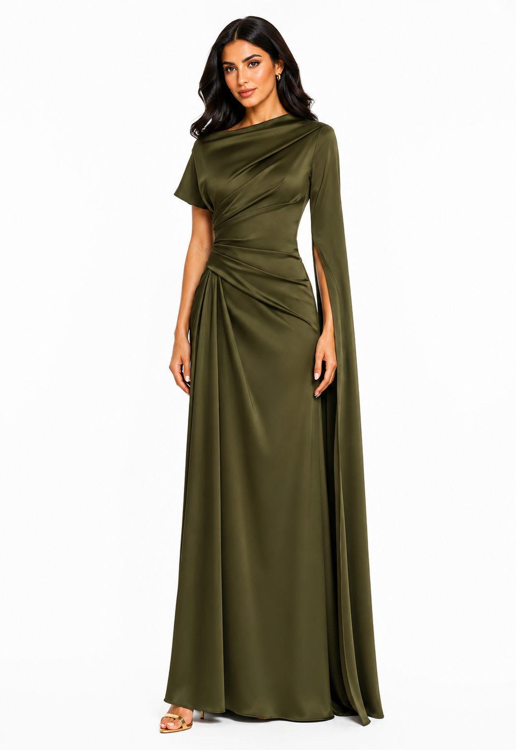 Draped One-Shoulder Maxi Dress – Navla