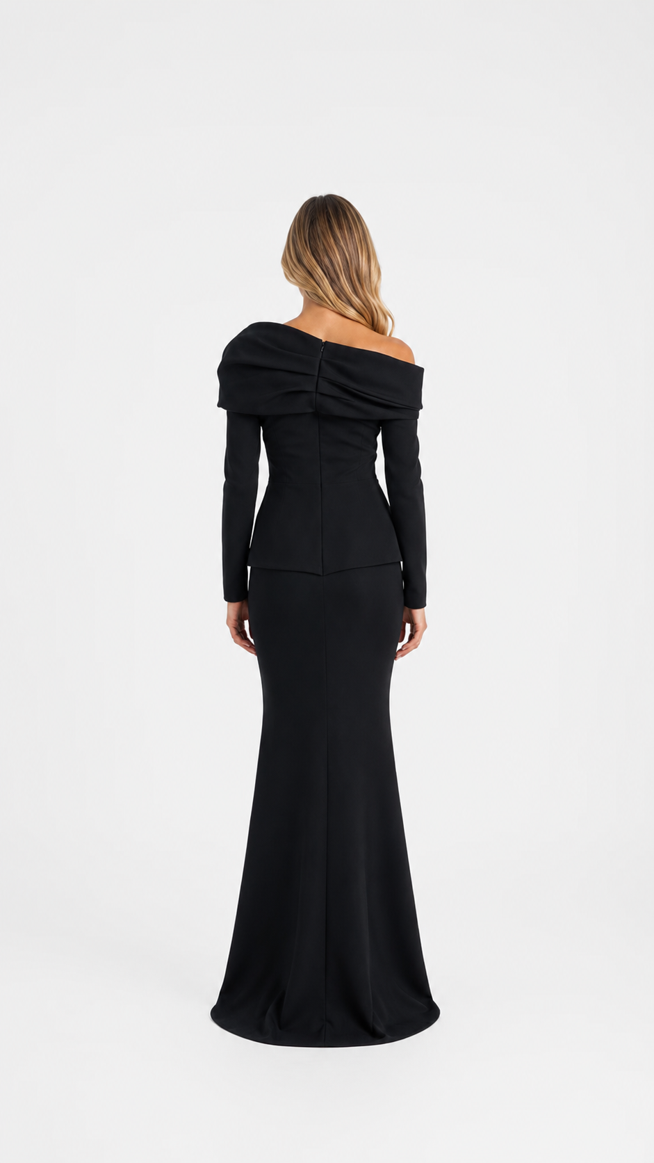 Black Off-Shoulder Mermaid Evening Gown – SILSA