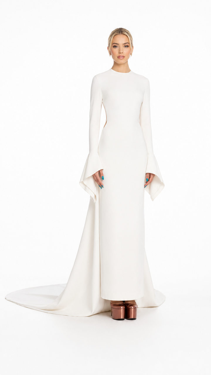 Ivory Bell Sleeve Maxi Dress – CELESTE