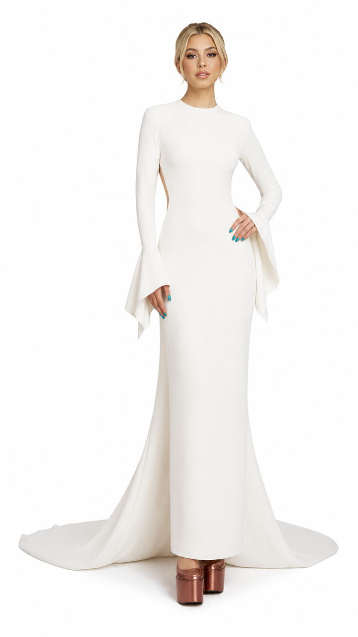 Ivory Bell Sleeve Maxi Dress – CELESTE