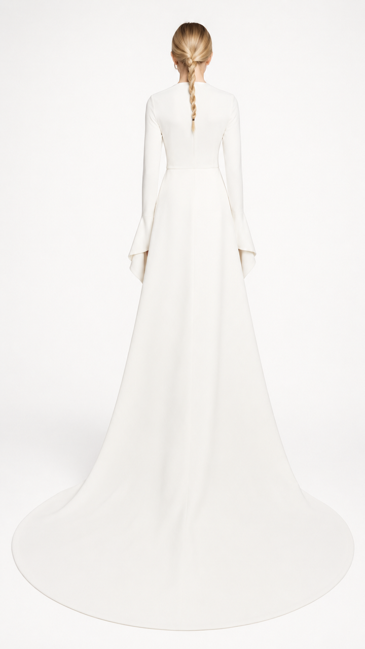 Ivory Bell Sleeve Maxi Dress – CELESTE
