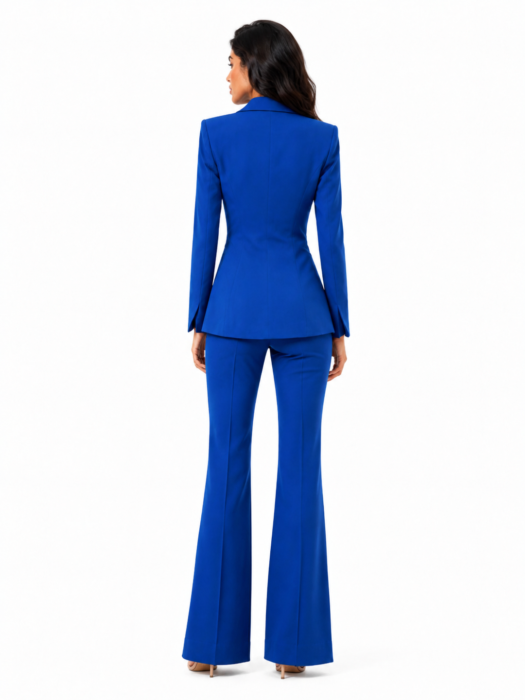 Asymmetric Tailored Blazer & Flared Pants Set – VICTORIA