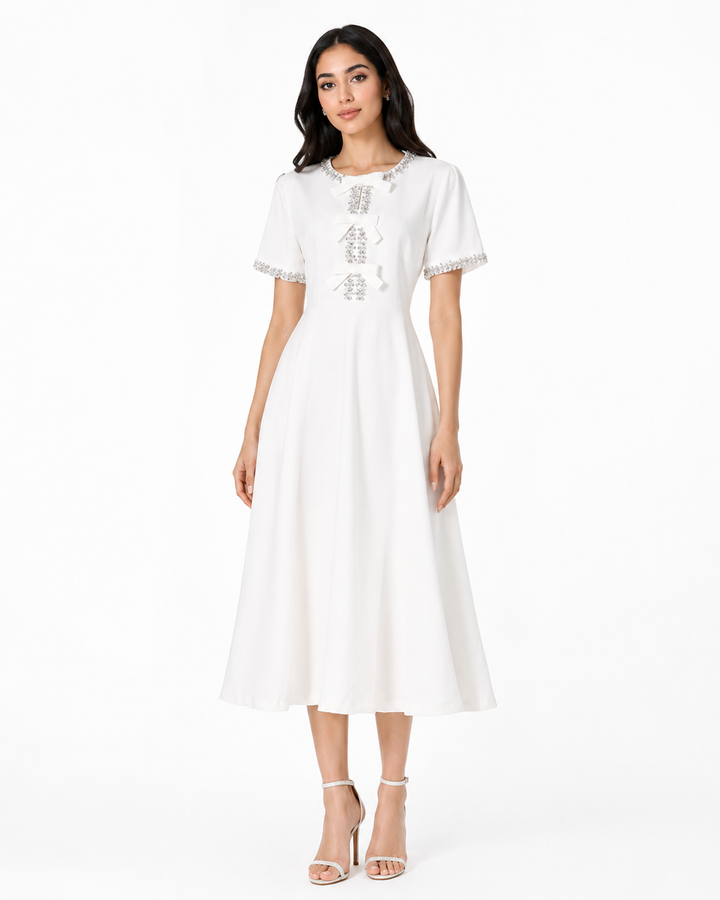 Bow Detail Midi Dress – MADELINE
