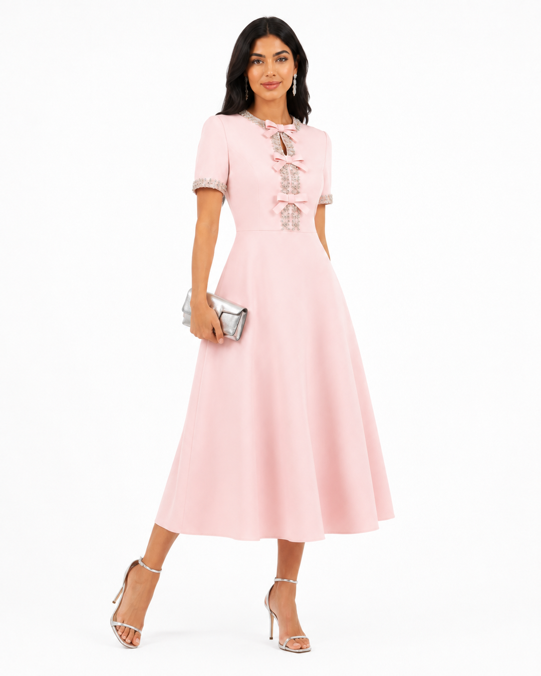 Bow Detail Midi Dress – MADELINE