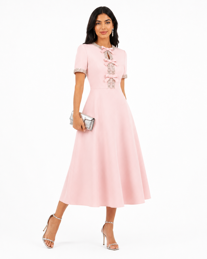 Bow Detail Midi Dress – MADELINE