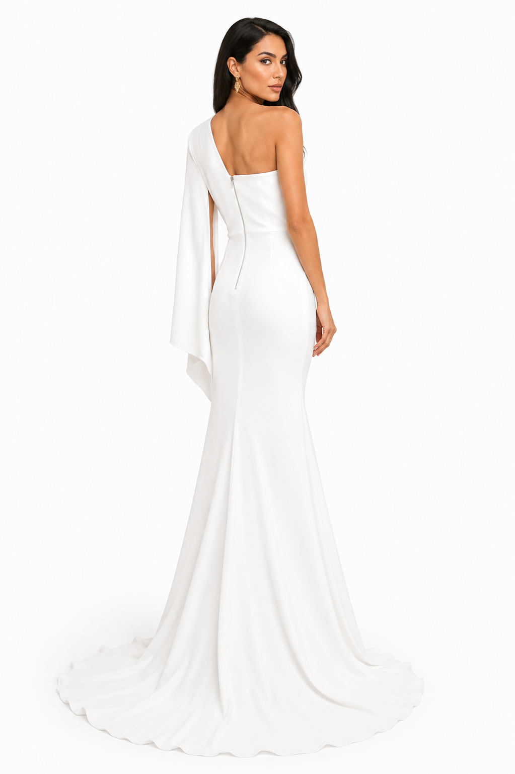One-Shoulder Drape Maxi Dress - Bianca