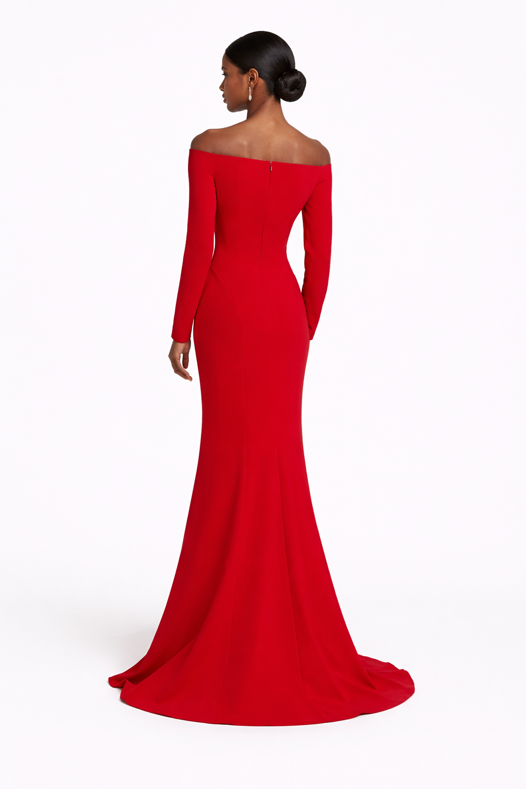 off-shoulder mermaid gown with floral appliqué – BLOOM