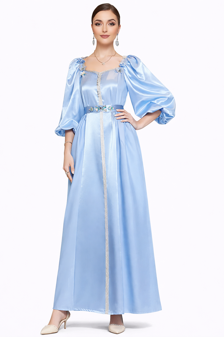 Minimal Long Sleeve Maxi Dress with Soft Flow – SELENE